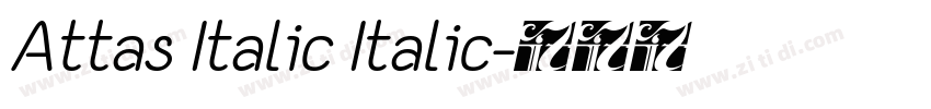 Attas Italic Italic字体转换